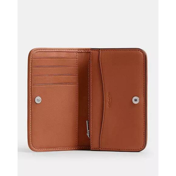 NWT Limited Coach Essential Slim Card Case In Crystal Signature Jacquard CCD16 - Picture 8 of 8